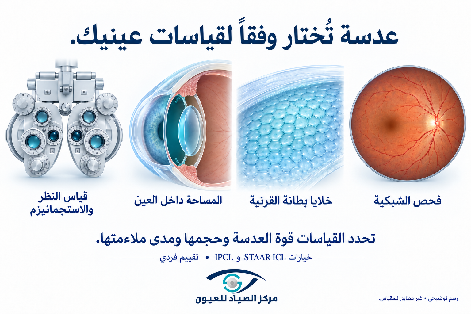 الفحوص الفردية قبل زراعة عدسات ICL