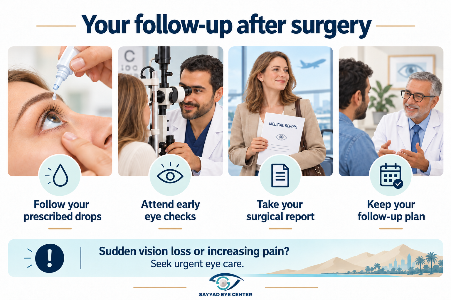 Eye surgery follow up
