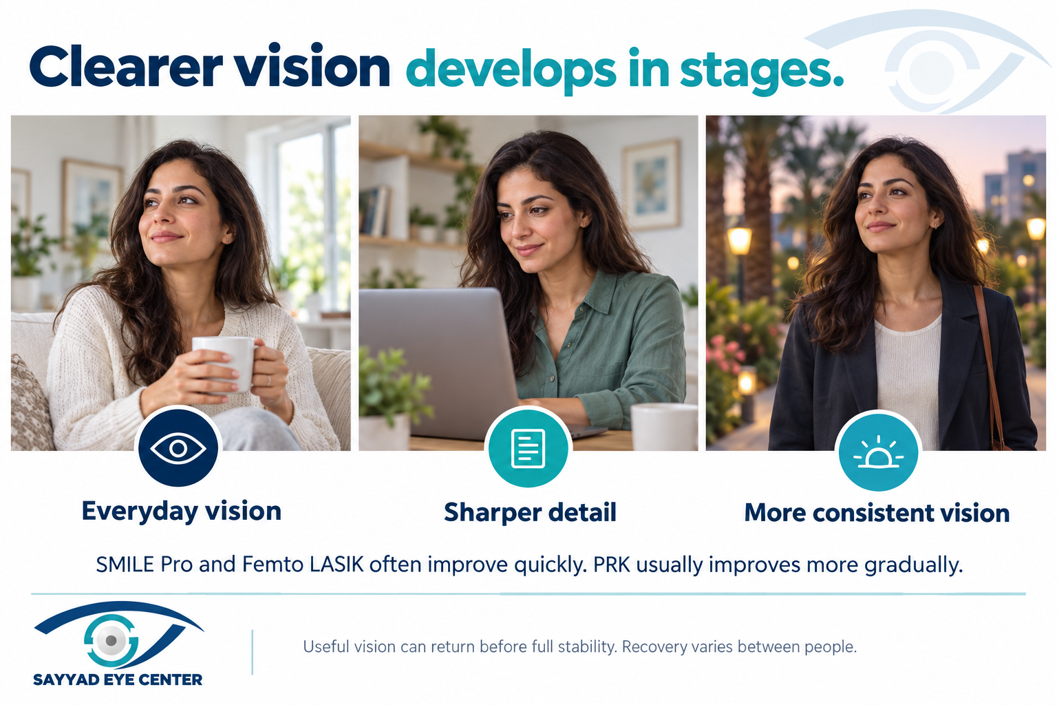 Visual recovery stages