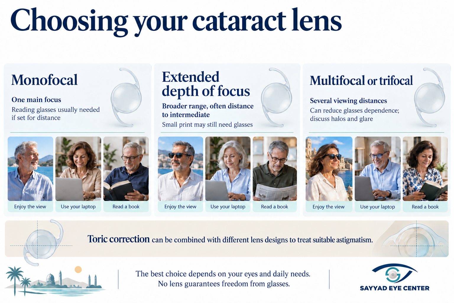 Comparison of intraocular lens options for cataract surgery