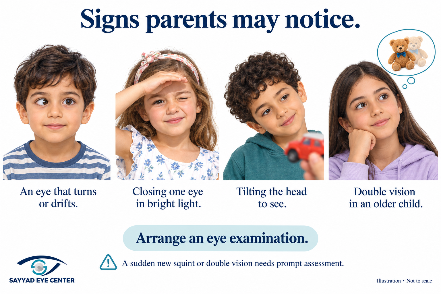 Childhood squint signs