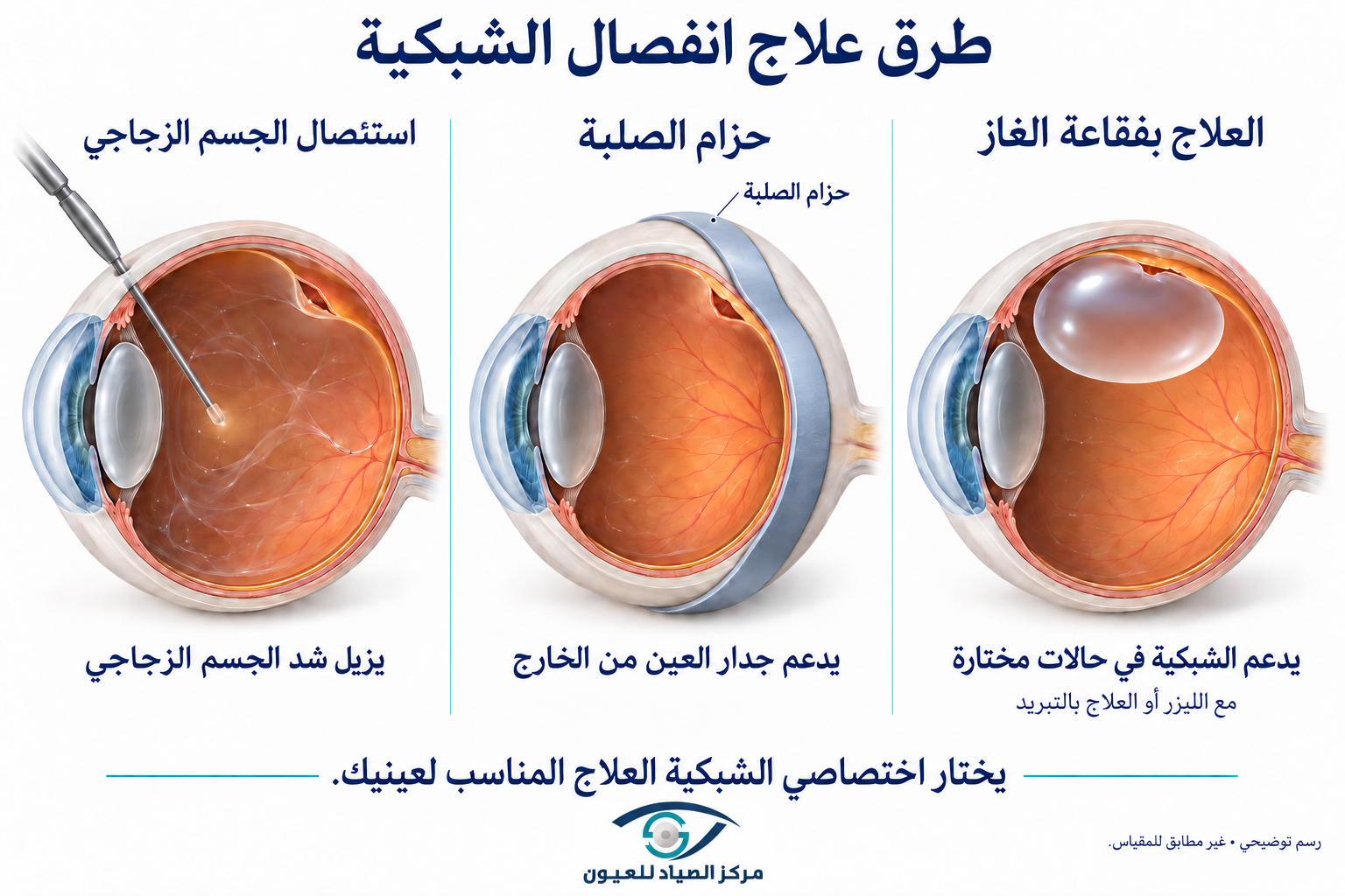 خيارات علاج انفصال الشبكية