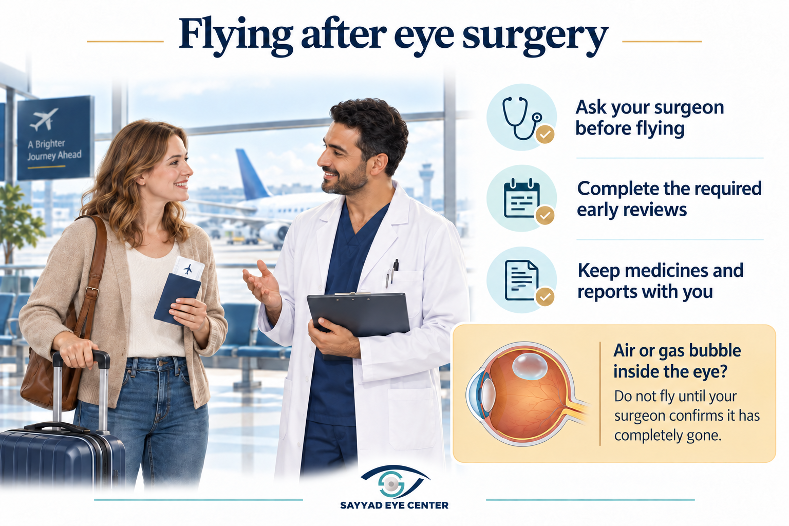 Flying after eye surgery
