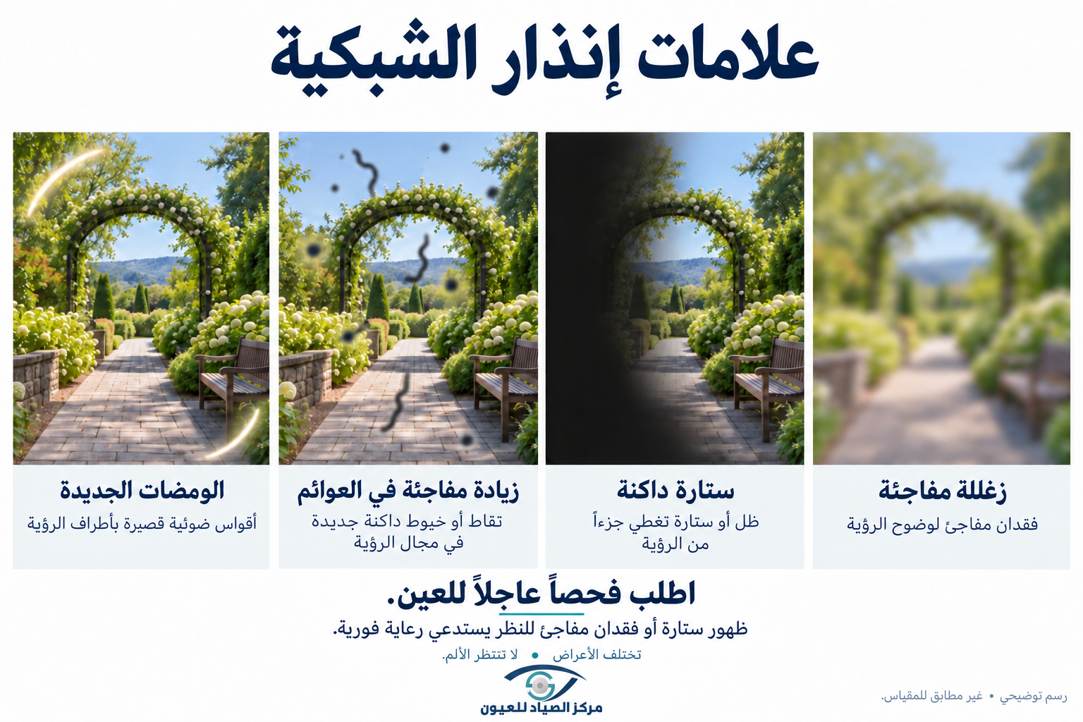 العلامات التحذيرية لانفصال الشبكية